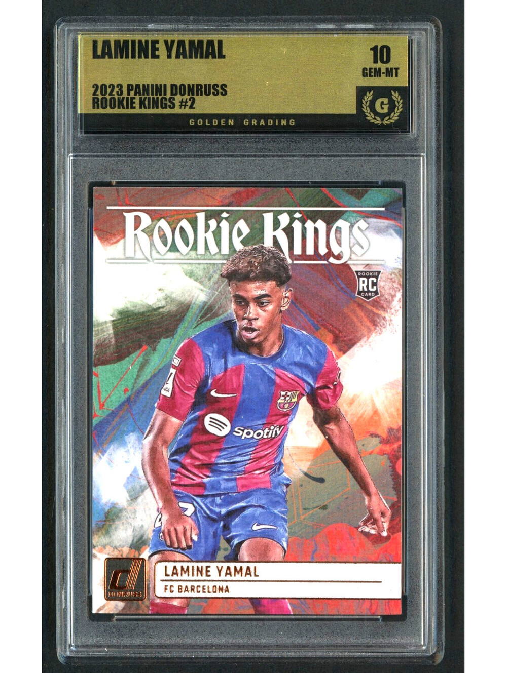 2023-24 Panini Donruss Lamine Yamal Kings  #2 Rookie (RC) Graded Gem Mint 10